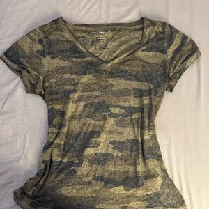 Lucky Brand Women's Camouflage V-Neck Top